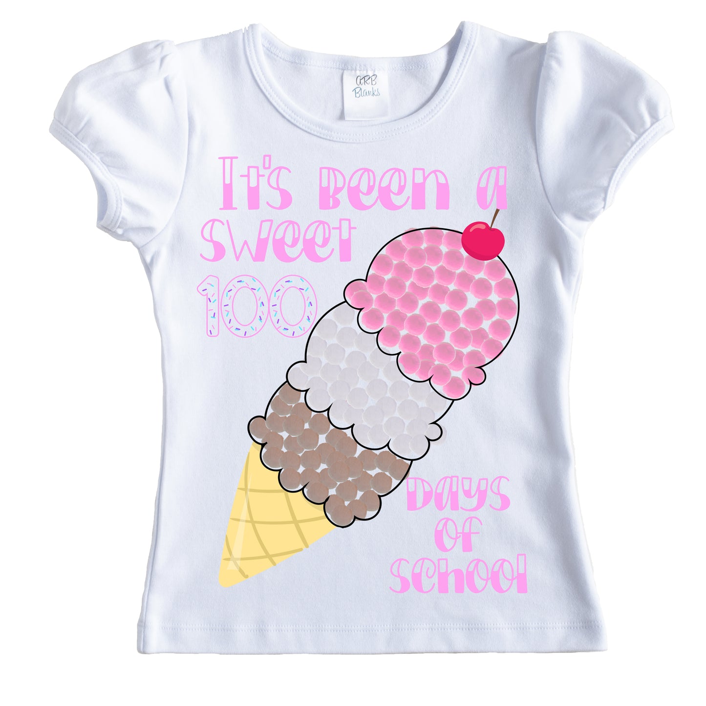 DIY 100th day of school shirt kit ice cream