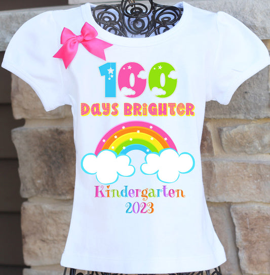 Rainbow 100th day of school shirt