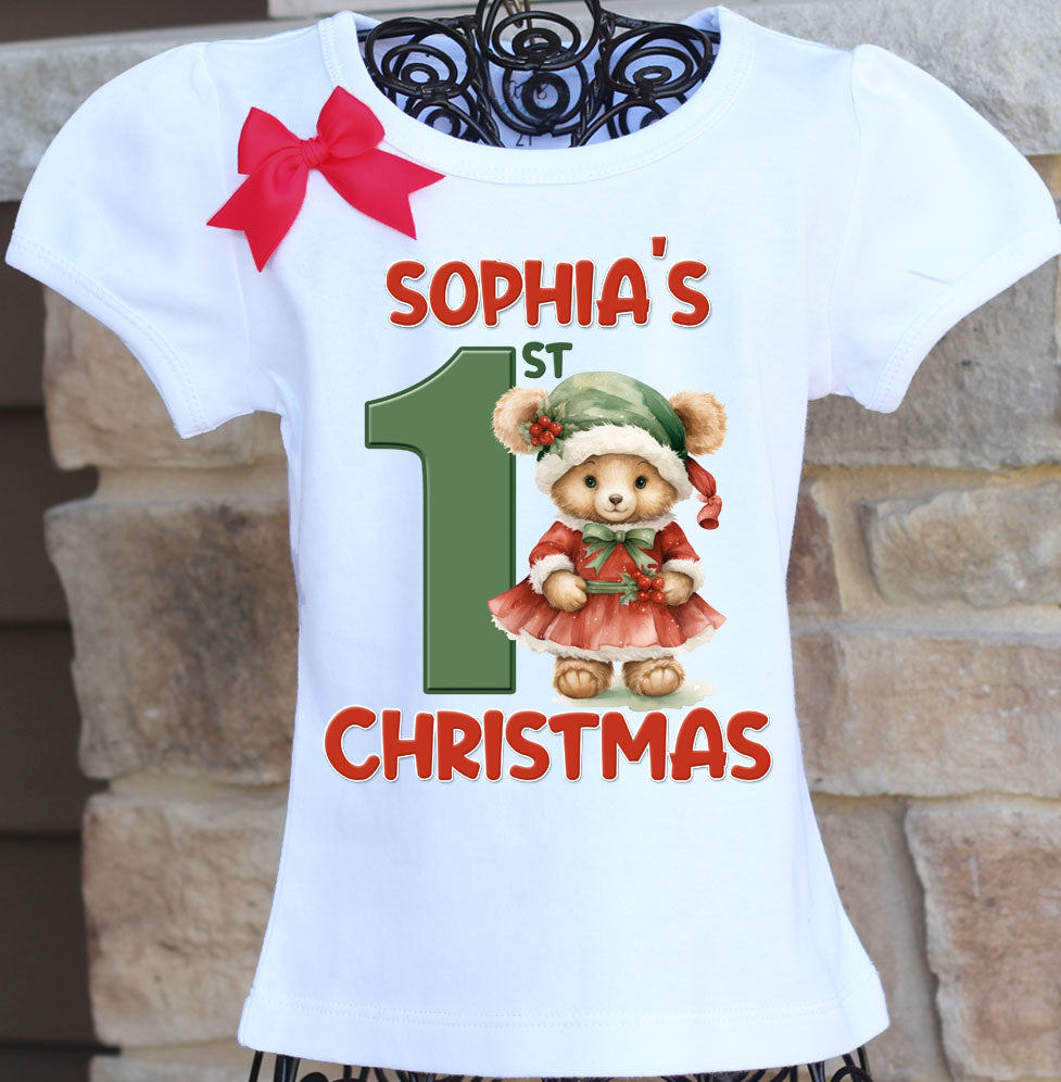 Baby's First Christmas Teddy Shirt