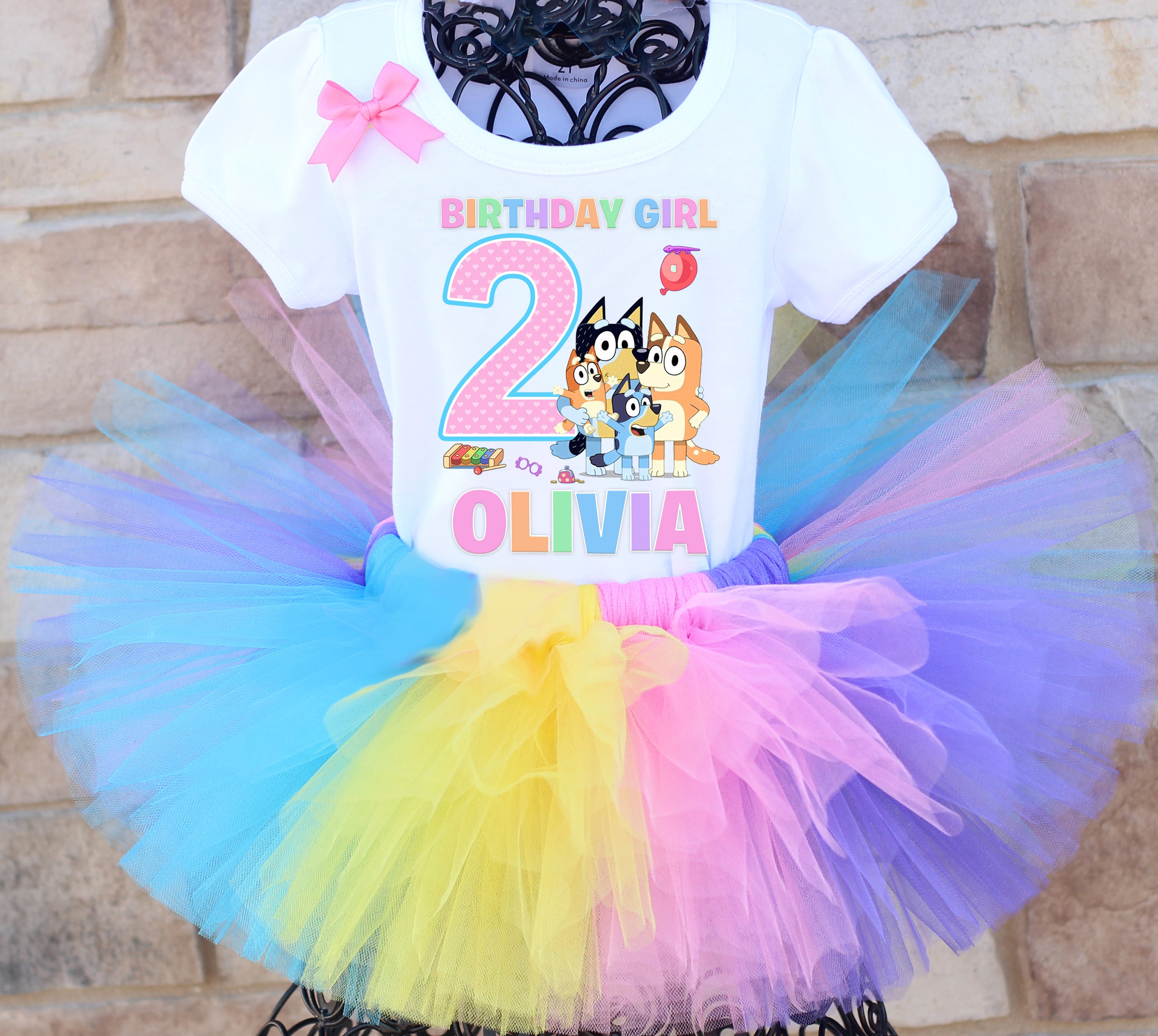 Bluey Girl Tutu Birthday Set – Myne Set Tees & More