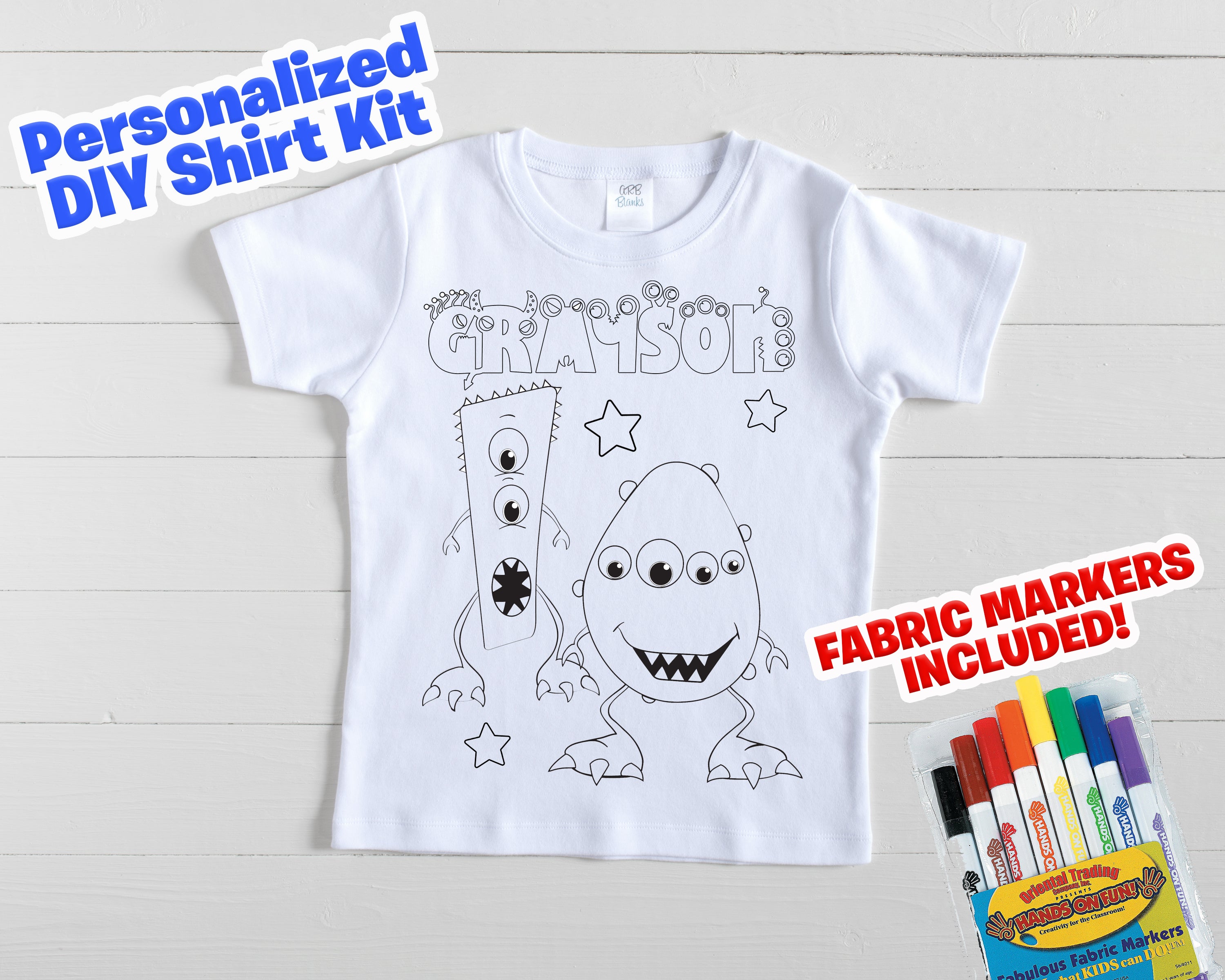 Personalized Create My Own Shirt Kit Monsters - Main Image
