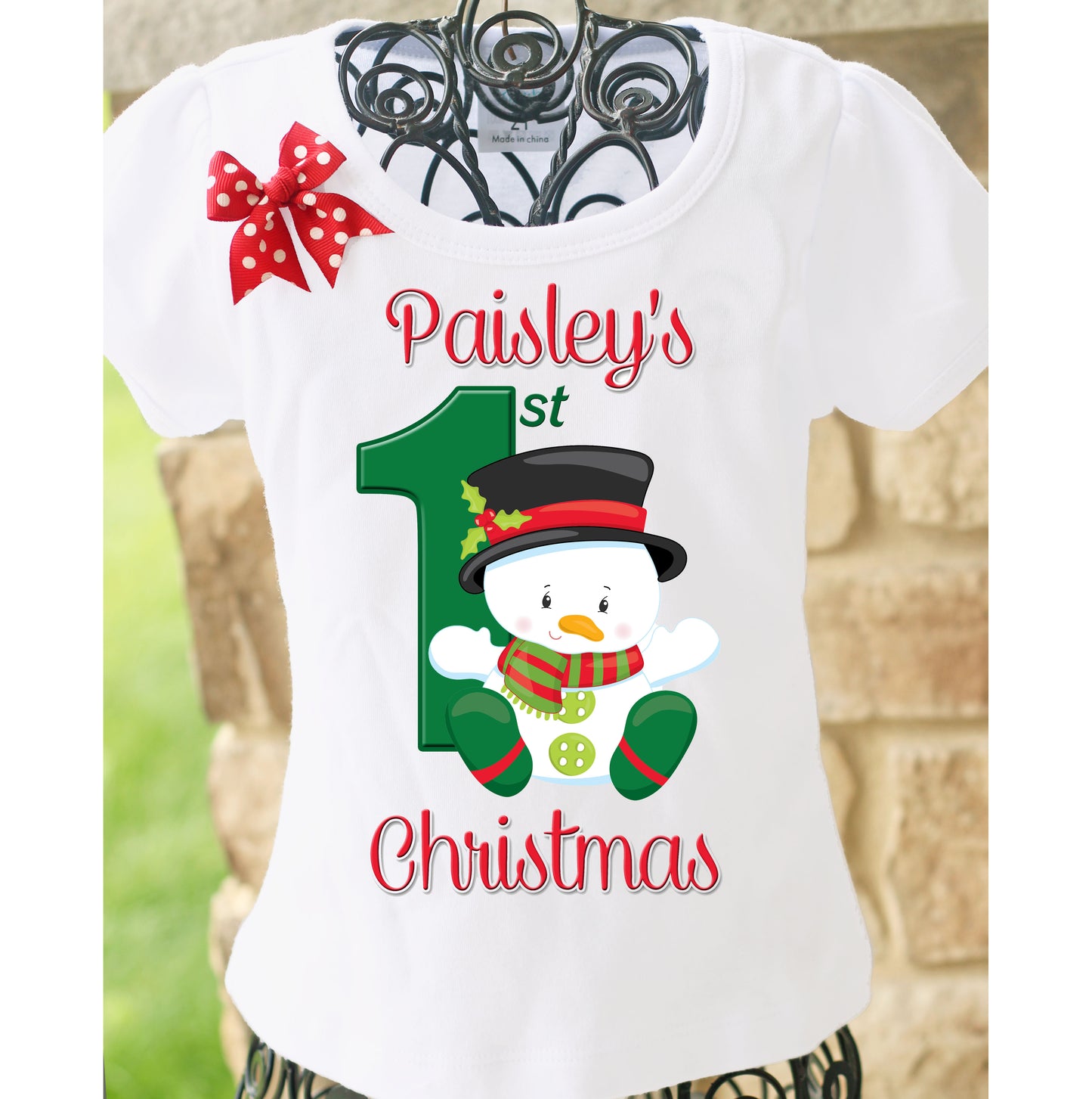 Girls First Christmas Shirt