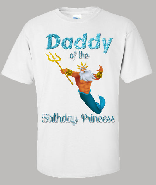 Little mermaid dad triton birthday shirt