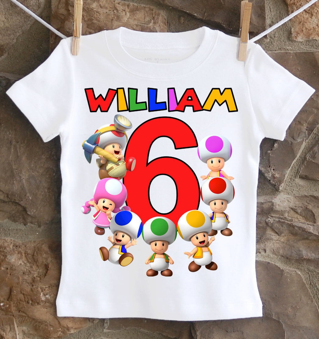 Mario Toads Birthday Shirt