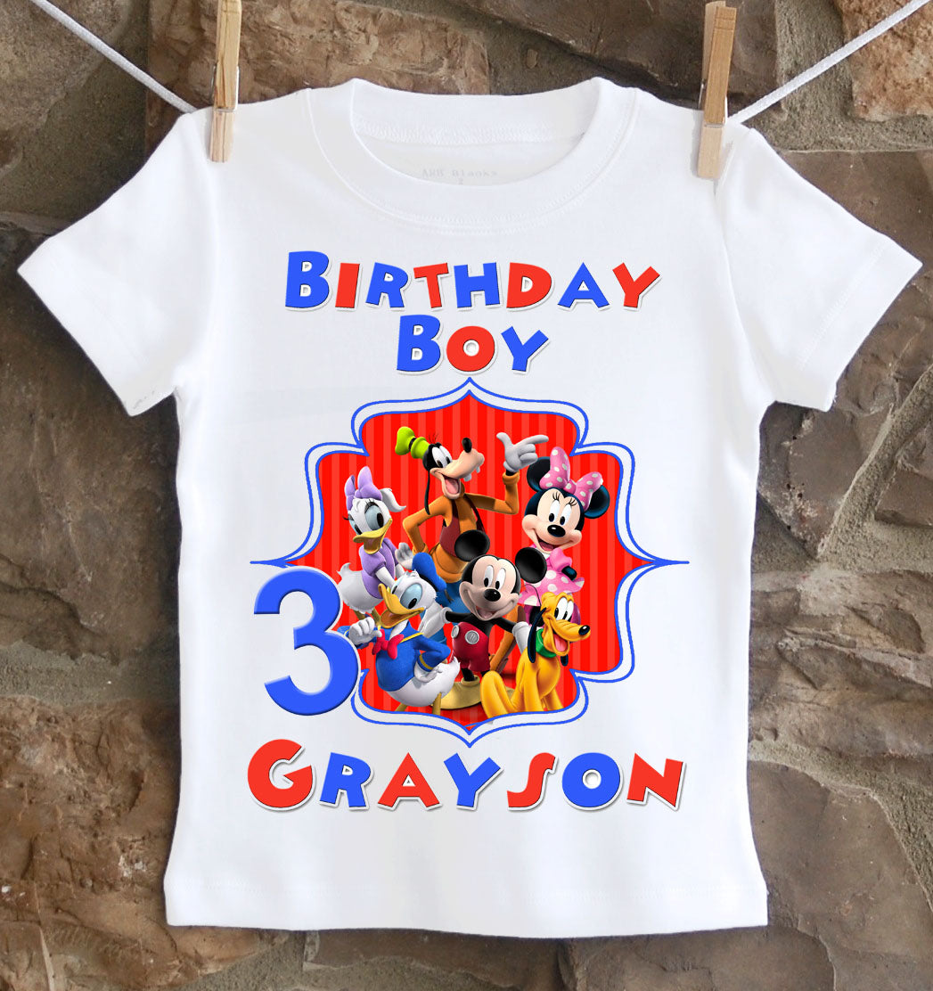Mickey mouse clubhouse birthday hot sale shirt