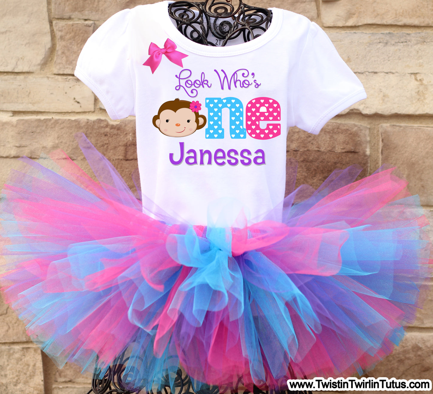 Monkey Birthday Tutu Outfit