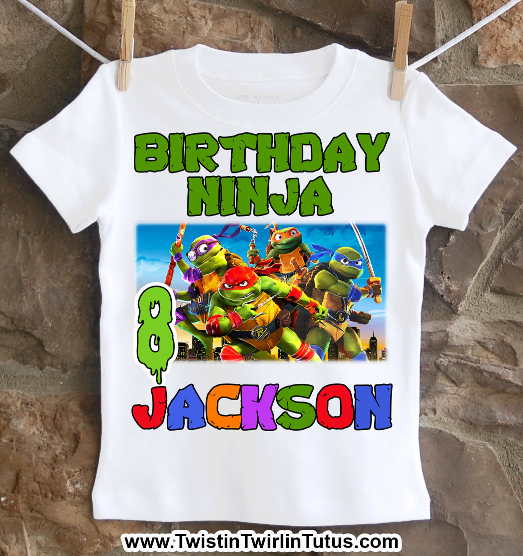 Twistin Twirlin Tutus Teenage Mutant Ninja Turtles Mutant Mayhem Birthday Shirt 12M T-Shirt / Short Sleeve