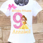 Princess belle birthday shirt