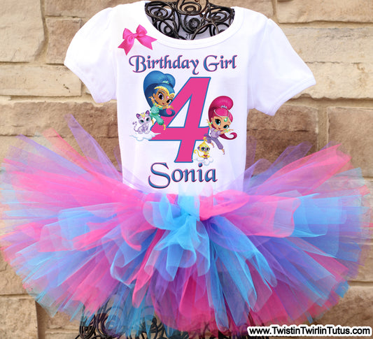 Shimmer and Shine Birthday Tutu outfit