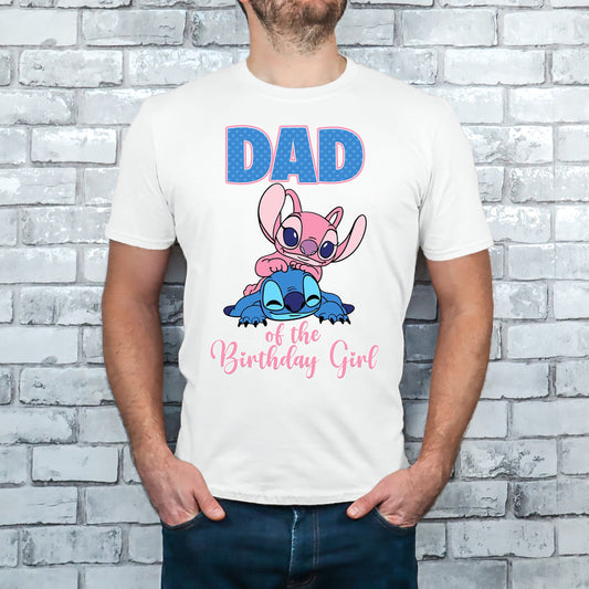 Stitch and Angel Dad Shirt