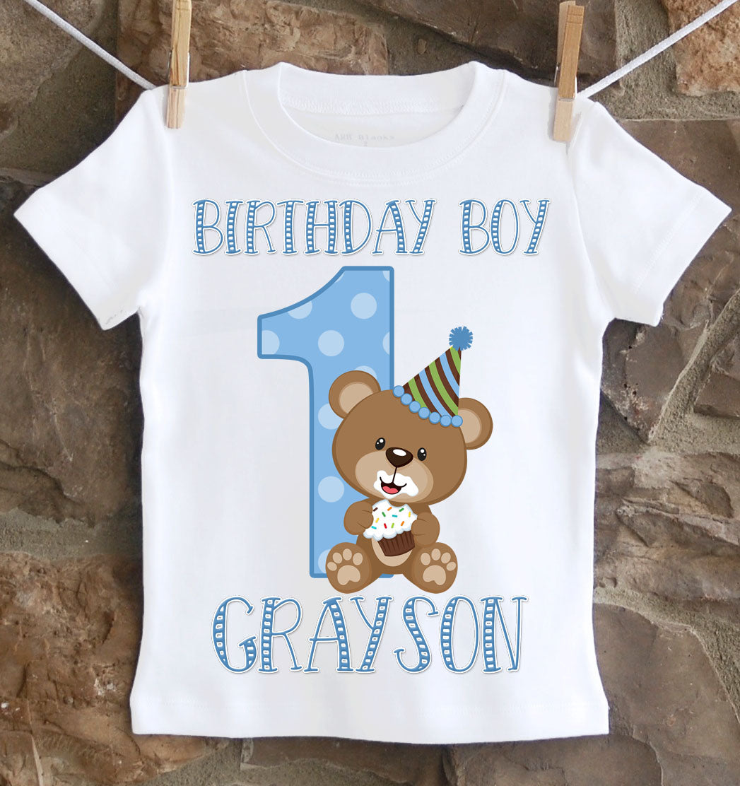 Teddy bear first birthday shirt