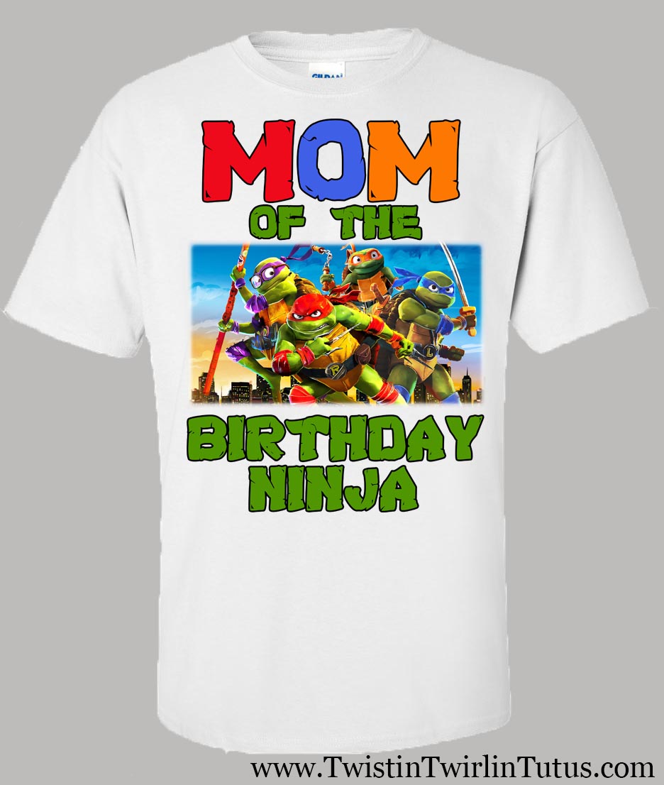 ninja turtle birthday shirts for family