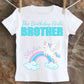 Unicorn birthday brother shirt