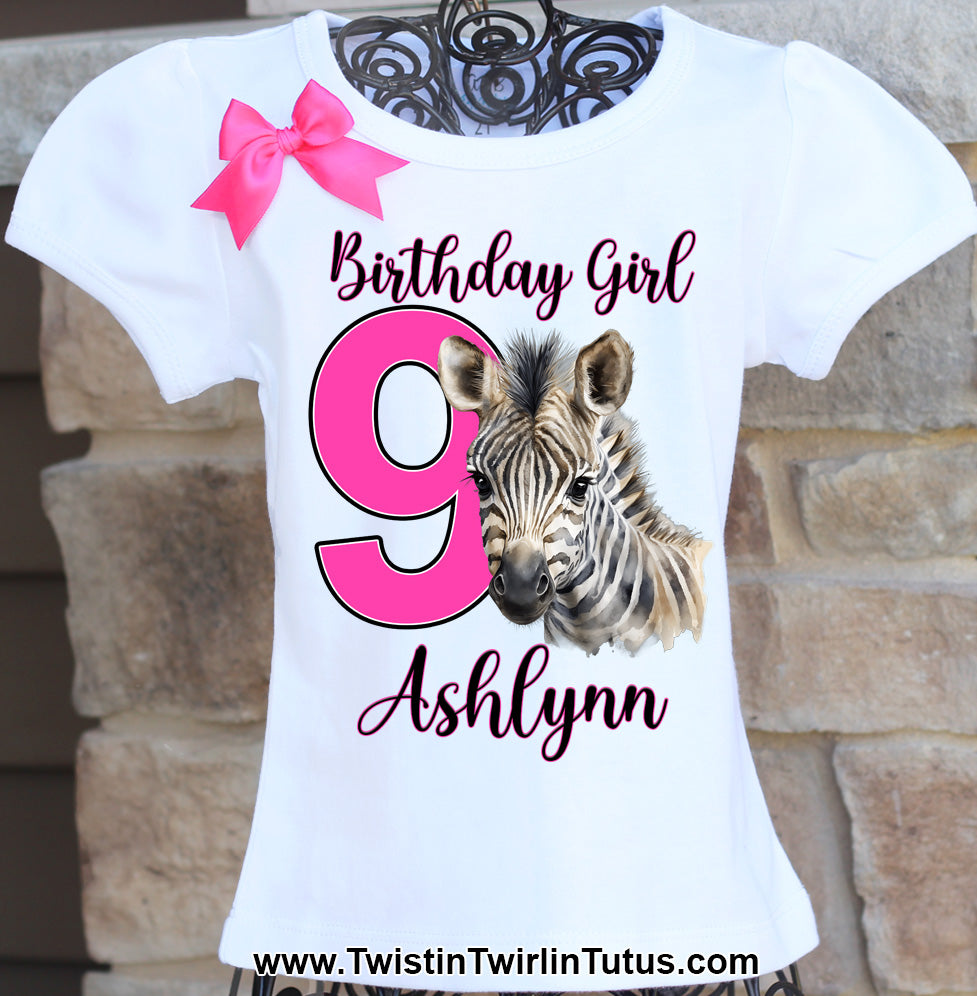 Zebra birthday shirt