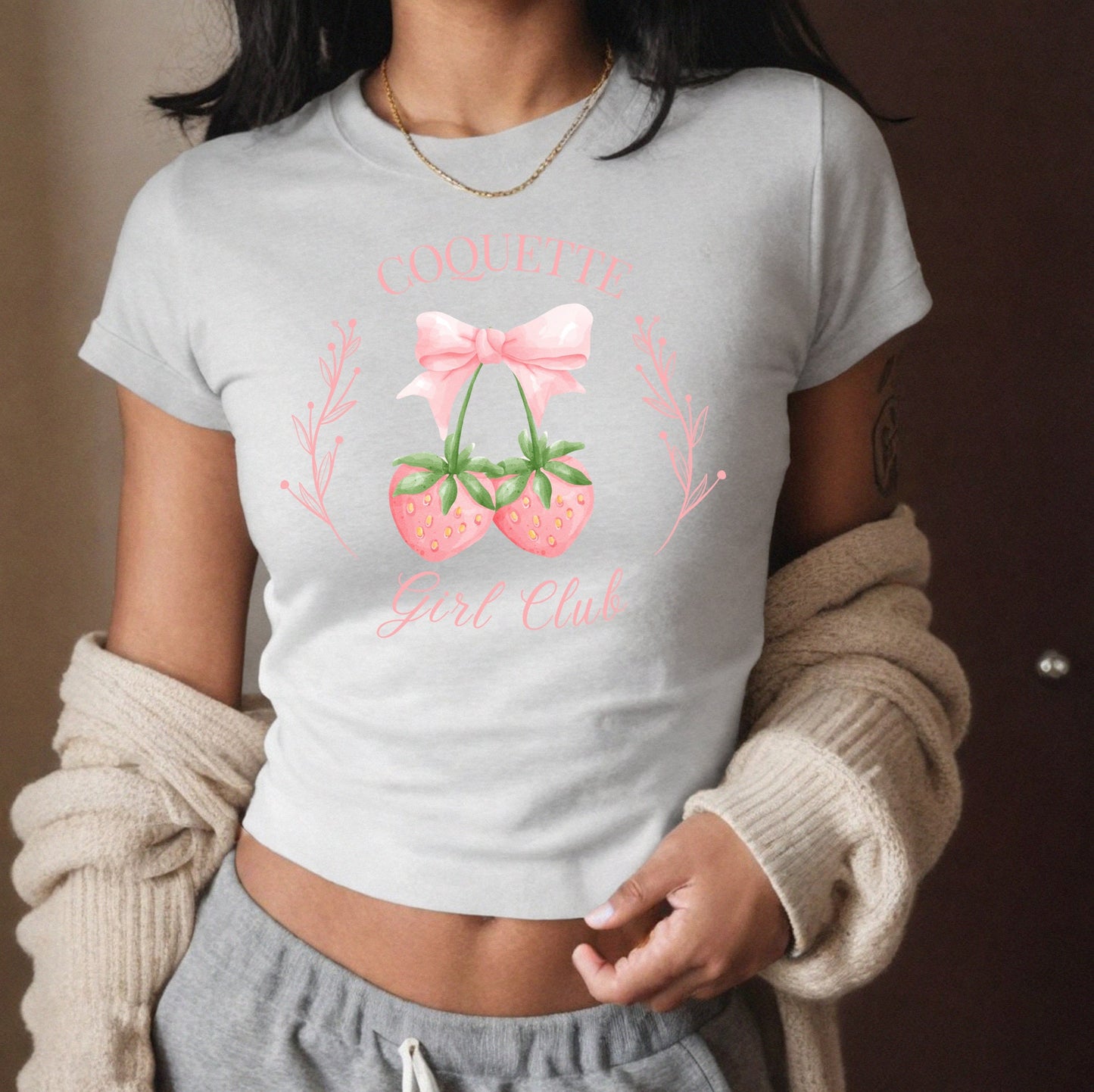 Coquette girls club baby tee