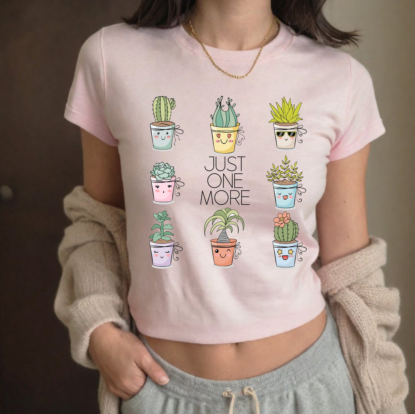 Cute succulent baby tee