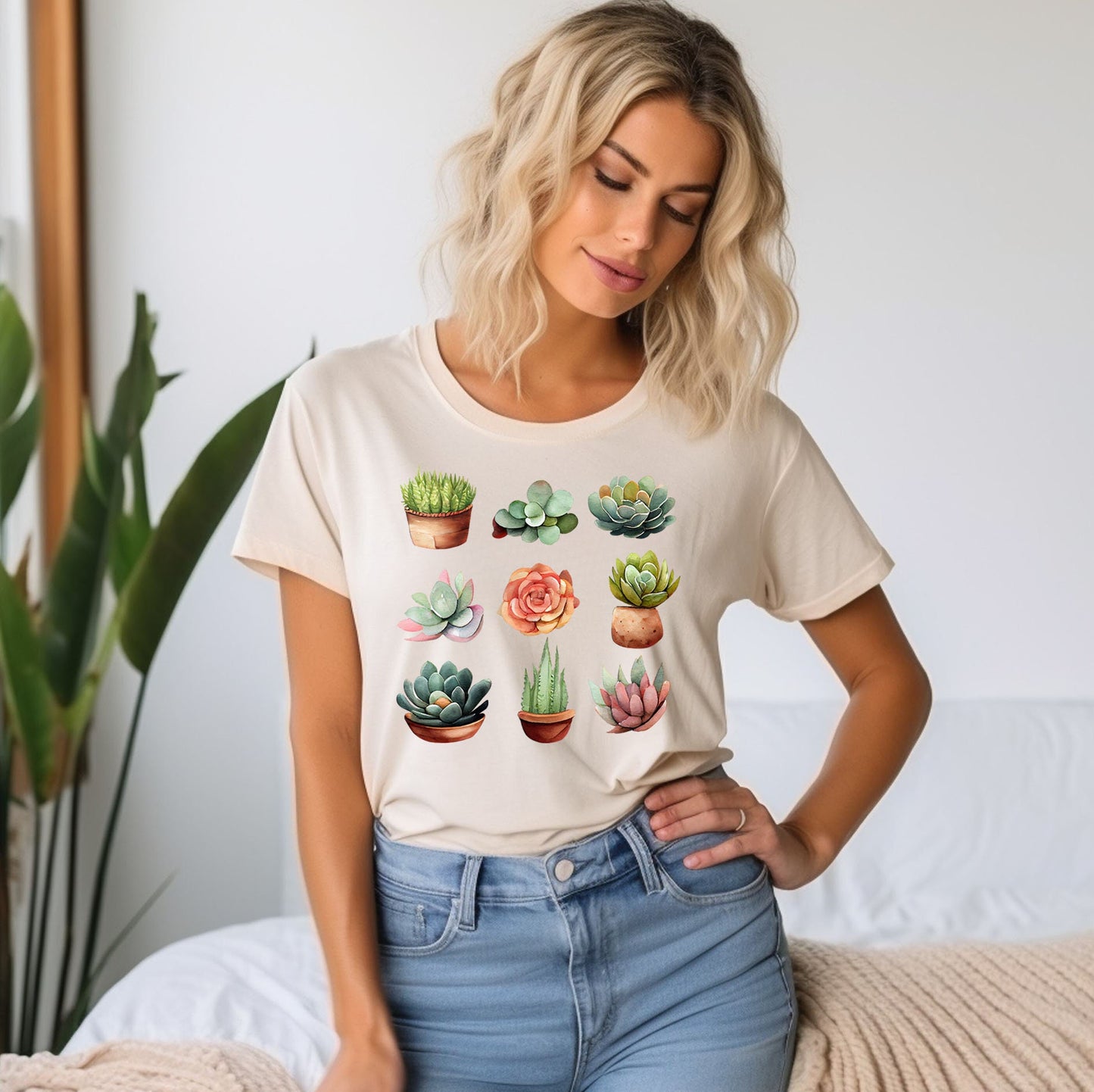 succulents tshirt women