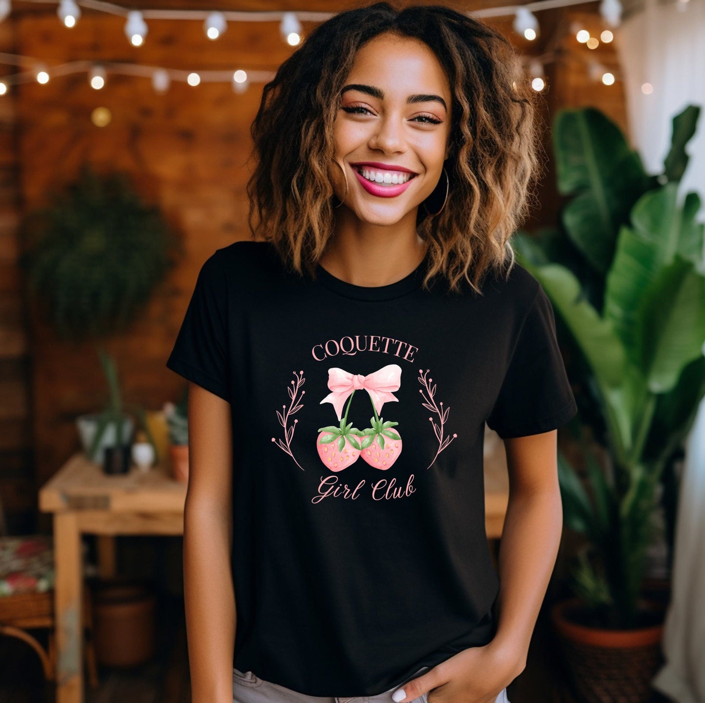 Coquette Girl Club T Shirt, Women T-shirt, Comfortable Cool Classic Girly Tee, Girly Graphic Tee, Women Gift
