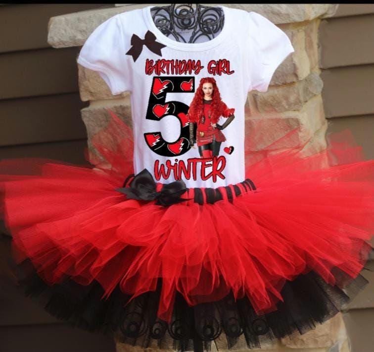 Descendants Rise of Red Birthday tutu outfit