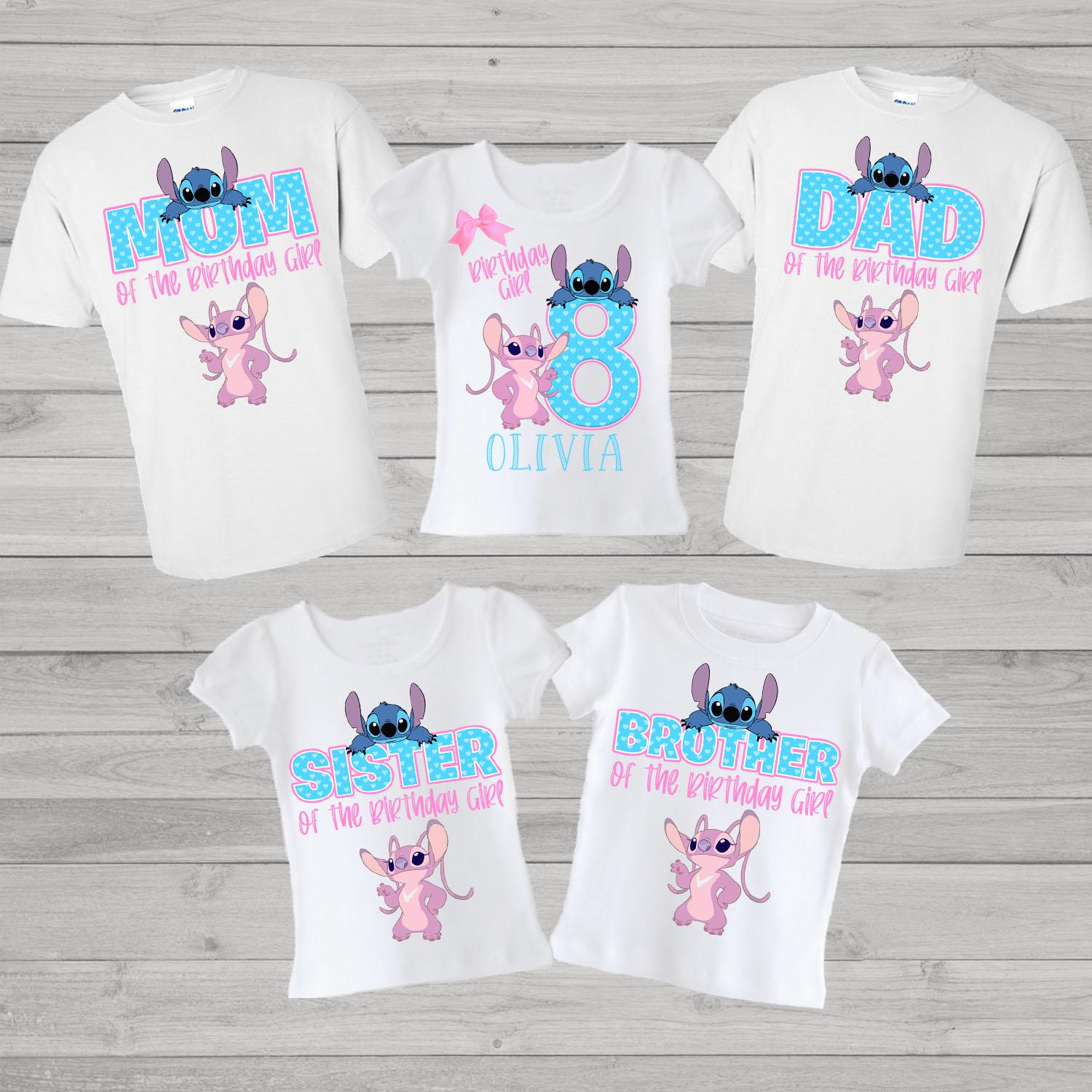 Stitch Family Birthday Shirts