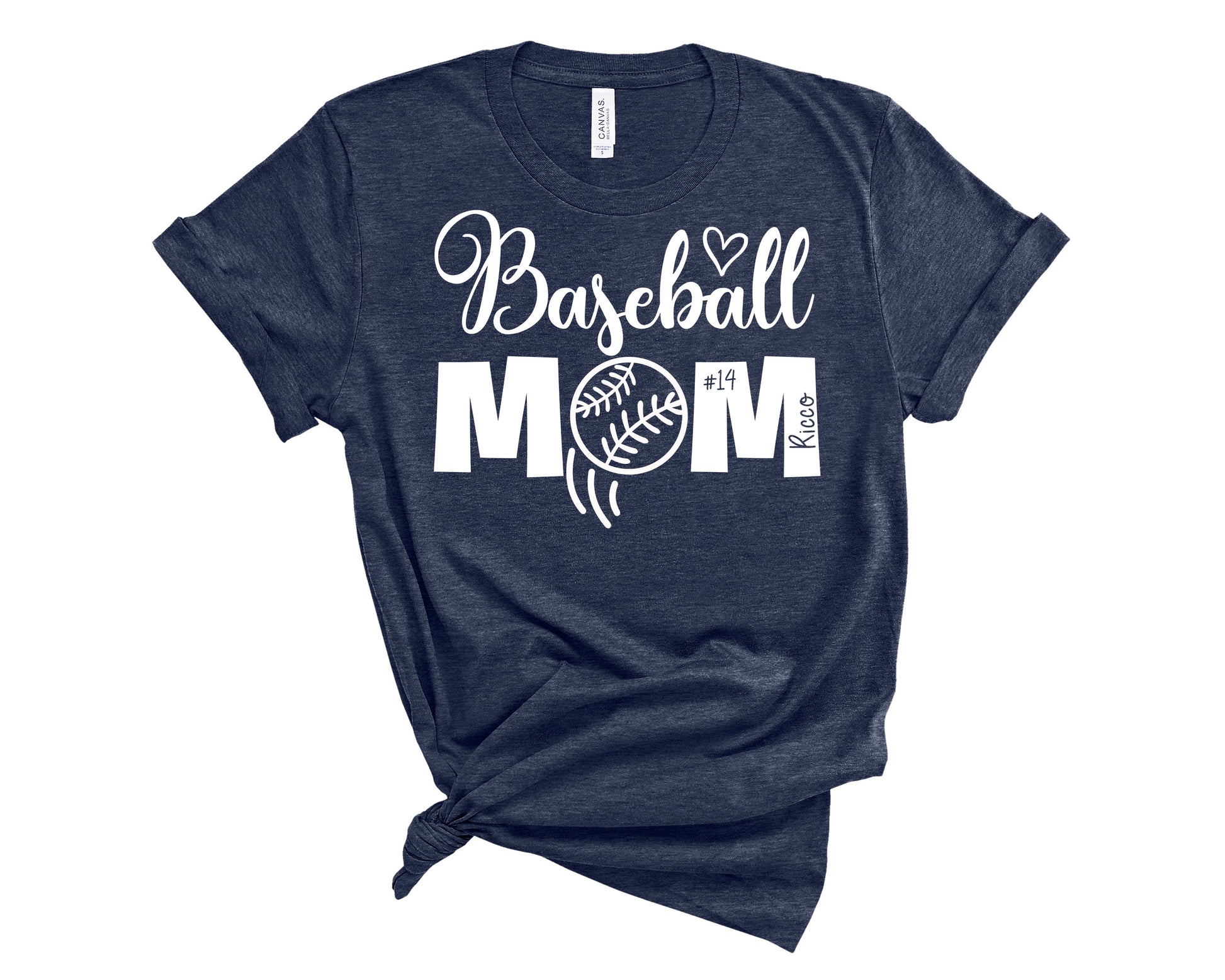 Navy Baseball Mom Shirt