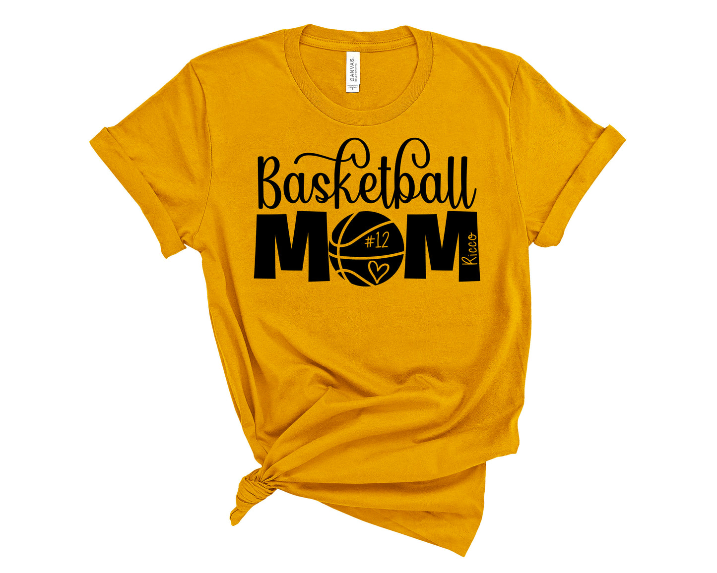 Yellow Basketball Mom Shirt