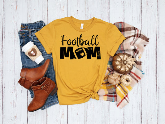 Yellow Football mom shirt