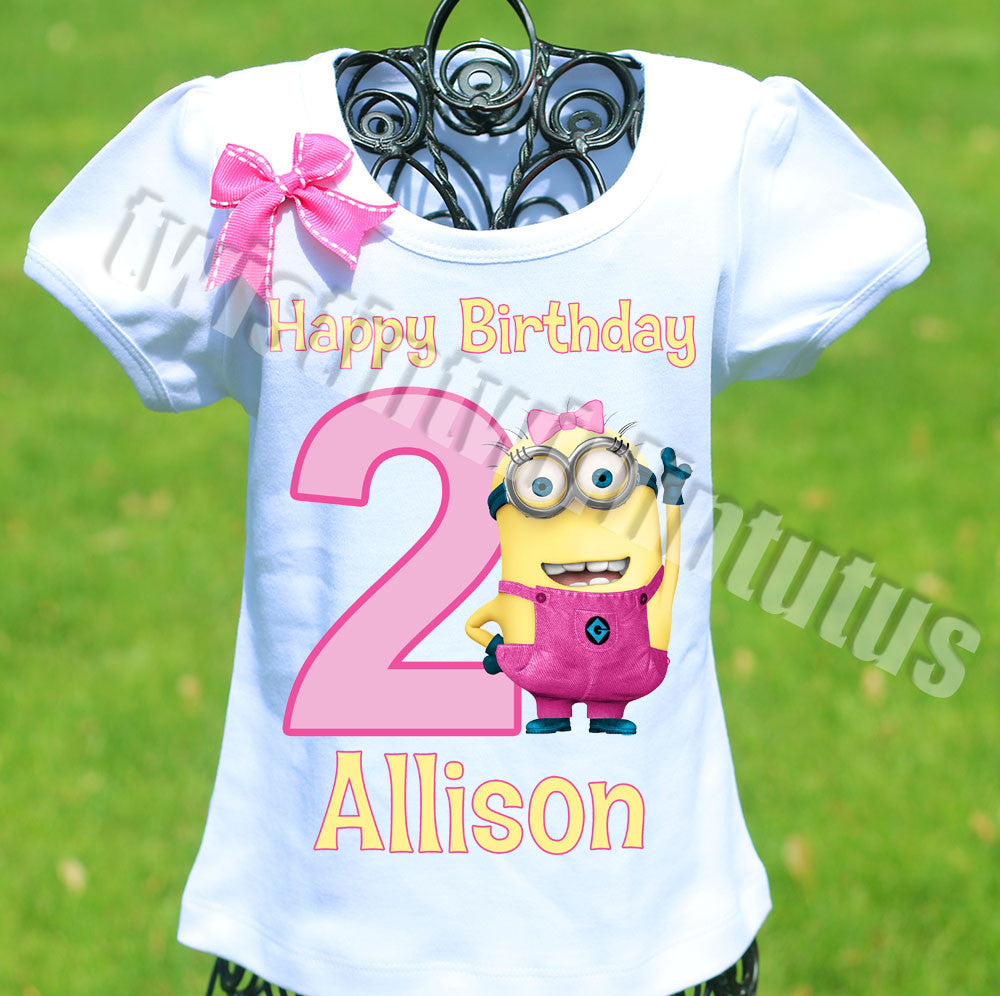 Minion Birthday Shirt Girls