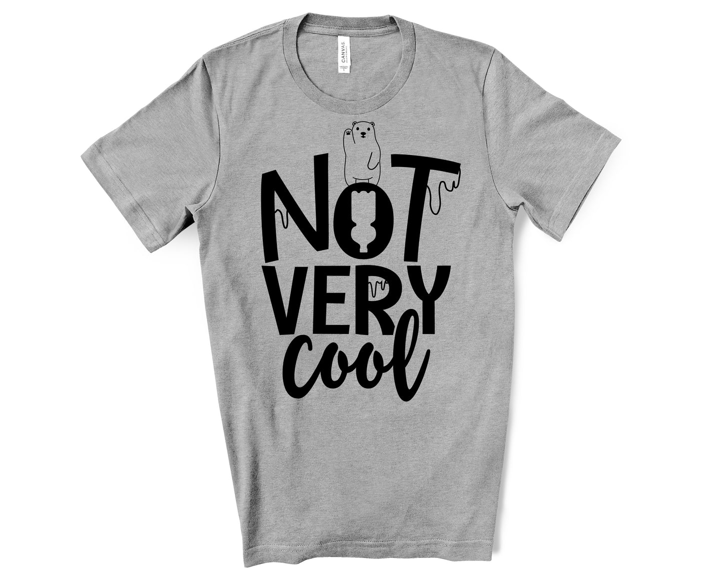 Not very cool polar bear gray shirt