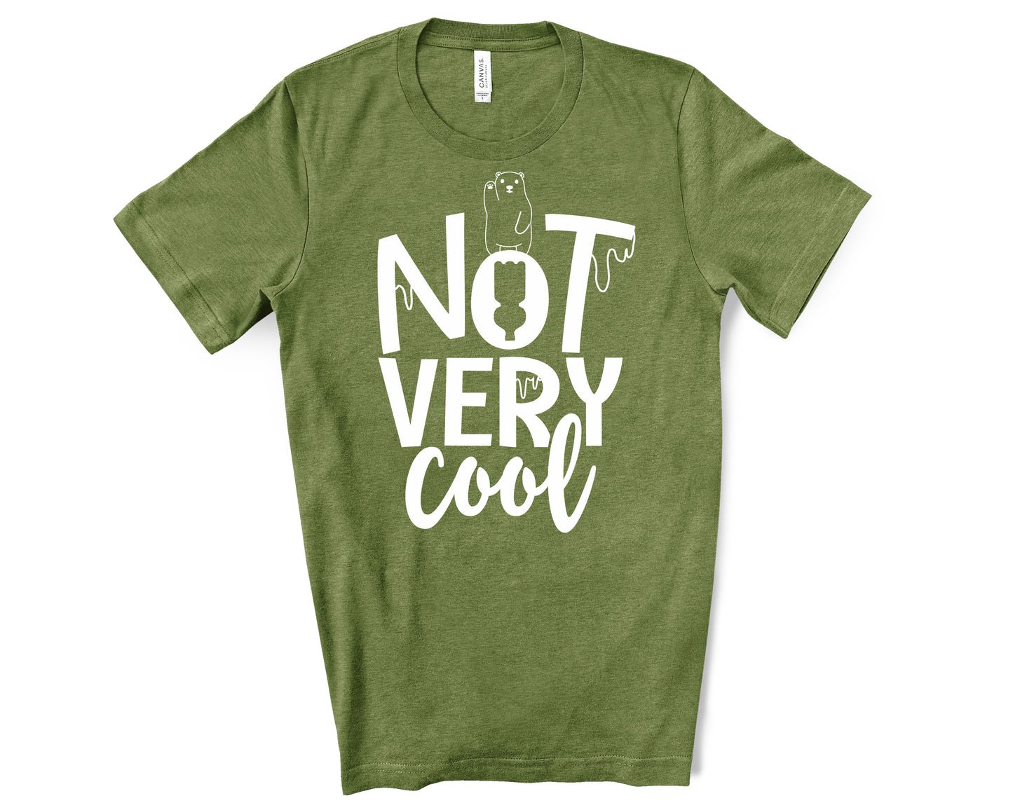 Not very cool polar bear shirt green