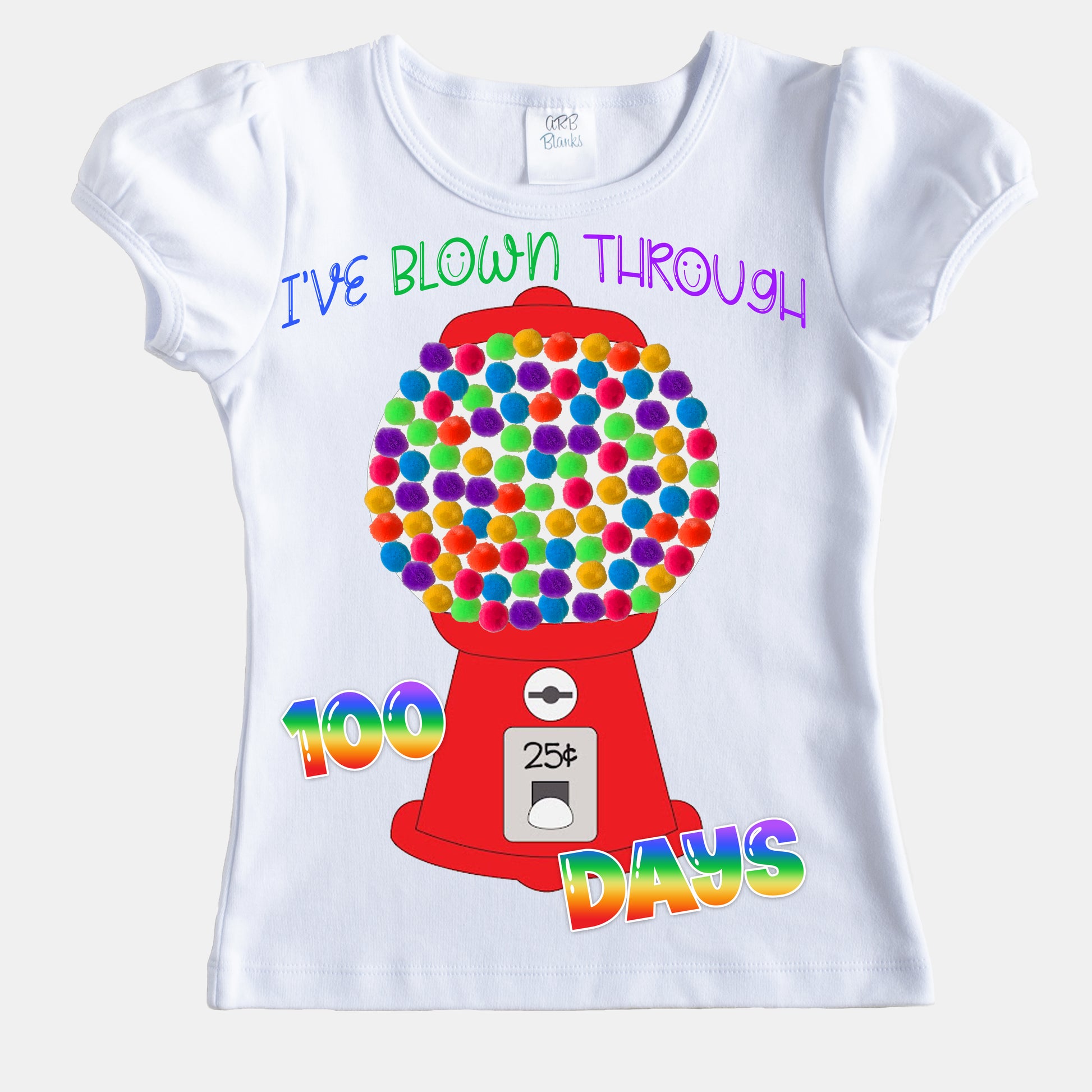 DIY 100th day of school shirt kit bubblegum