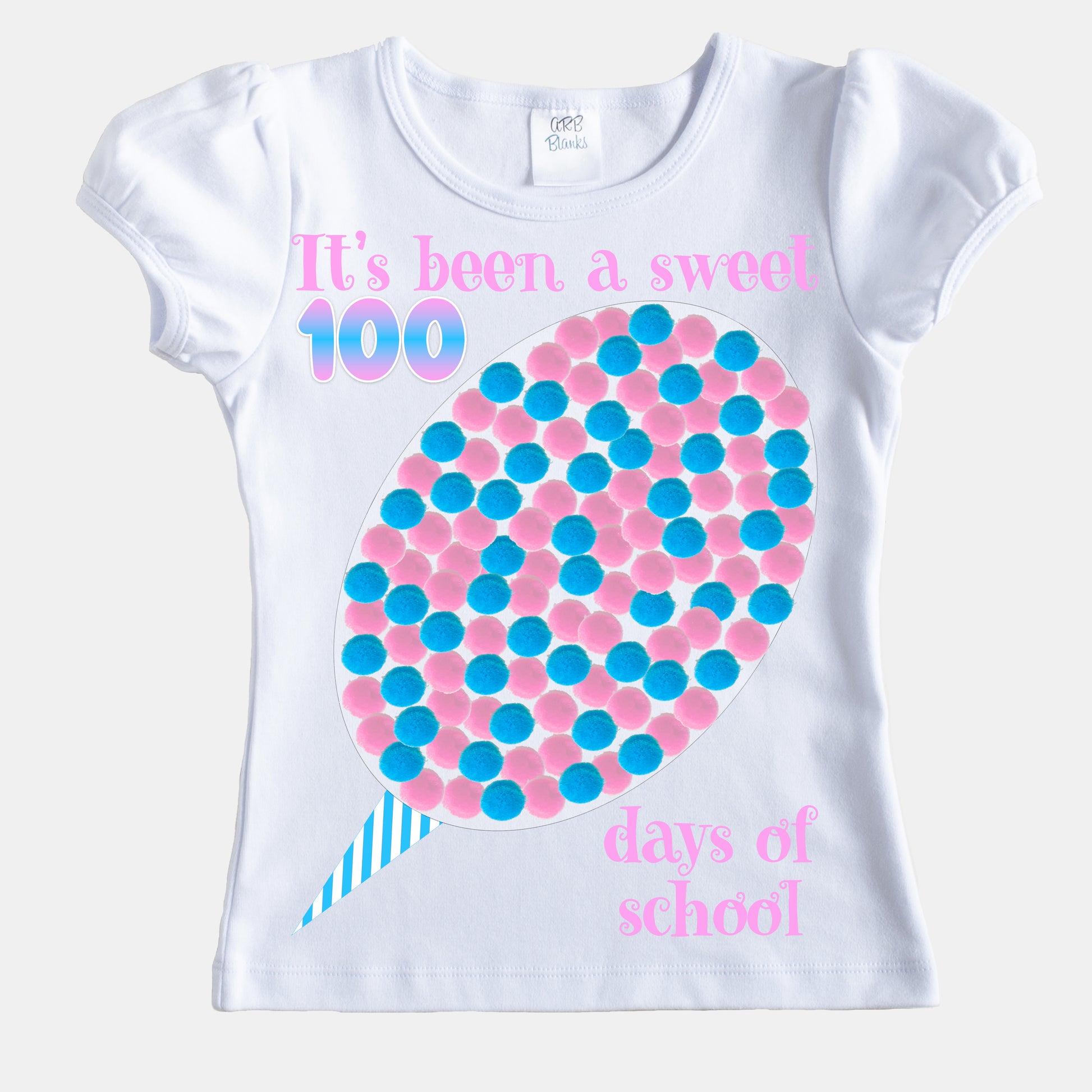 DIY 100th day of school shirt kit cotton candy