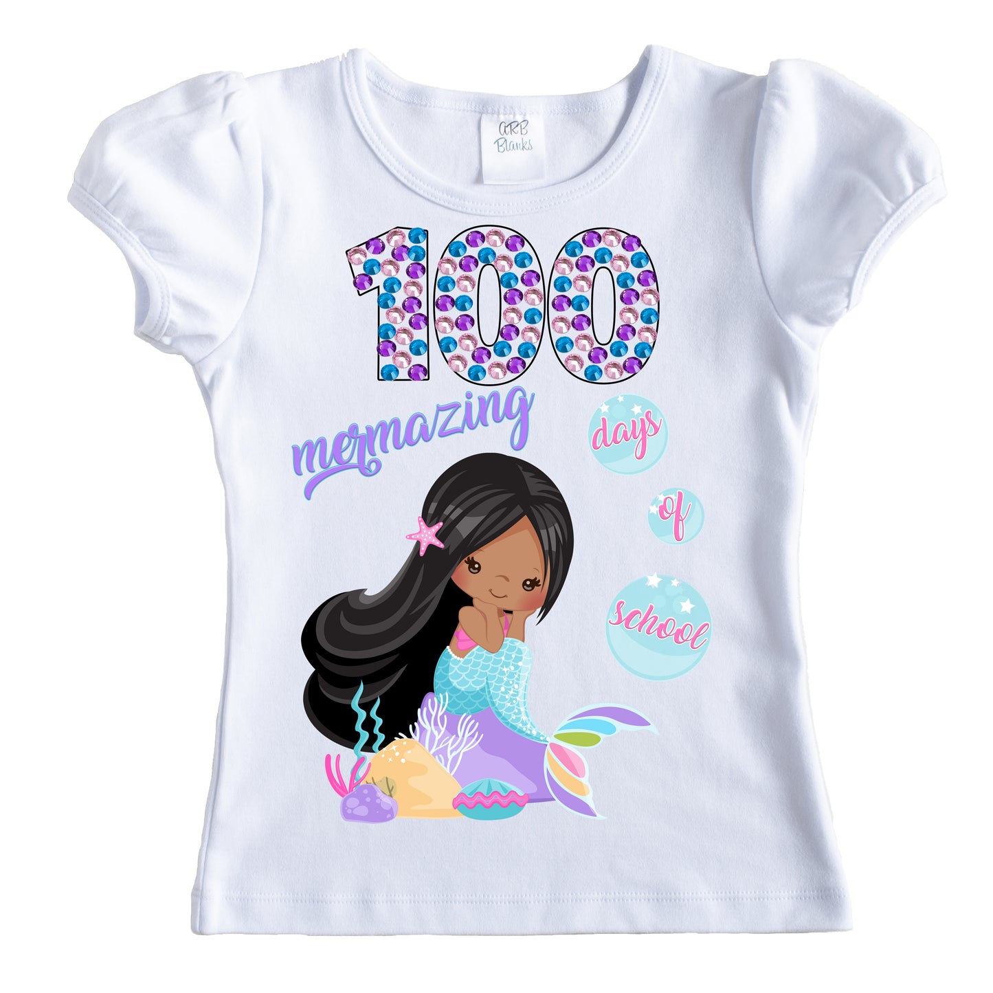 mermaid 100th day of school shirt kit