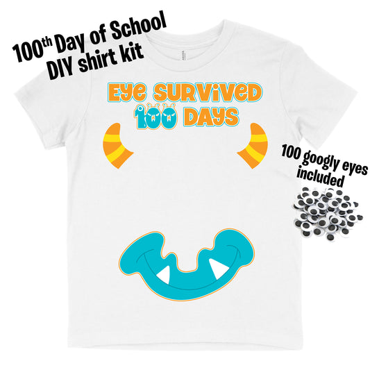 100the day of school shirt kit monsters