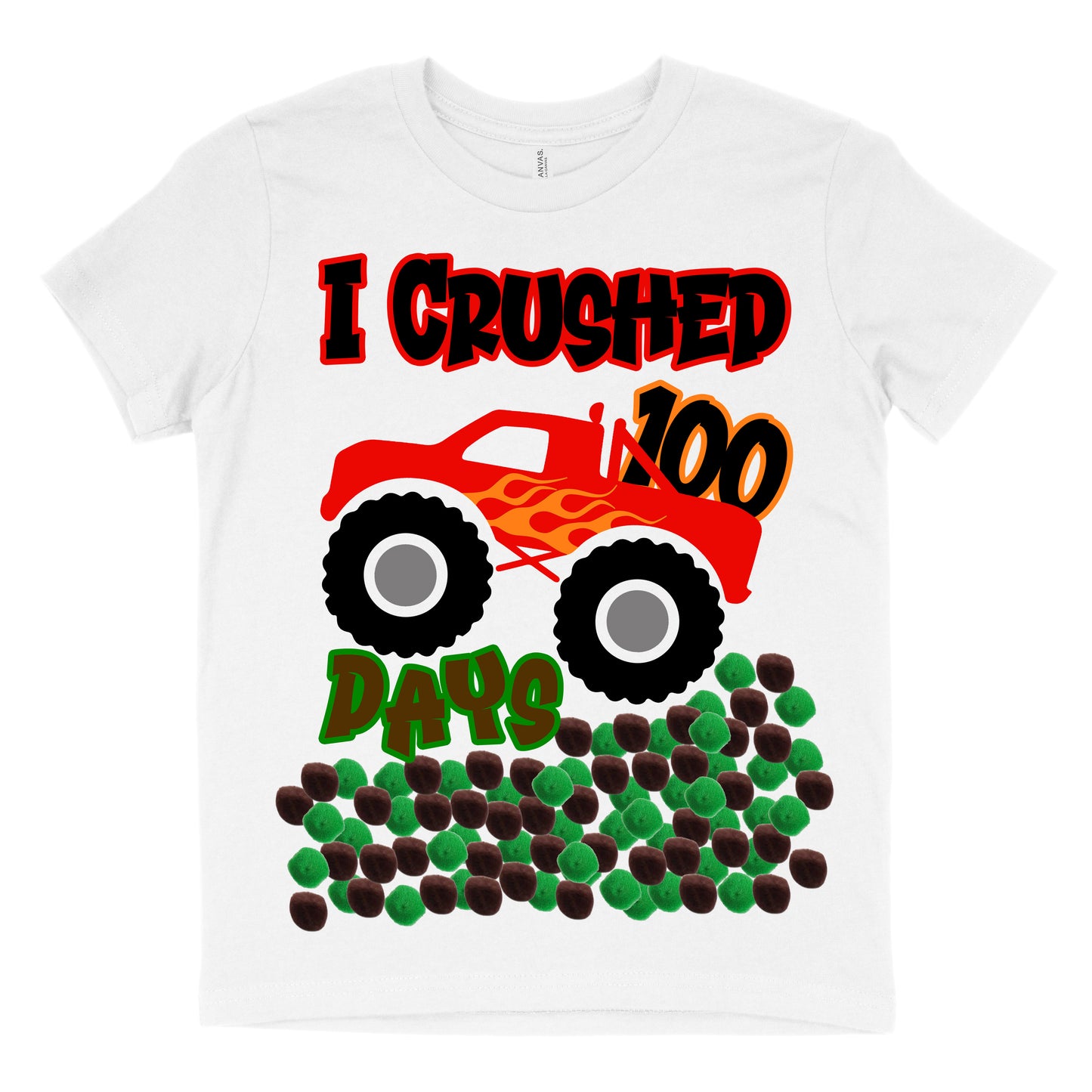 100th day of school Monster Truck shirt