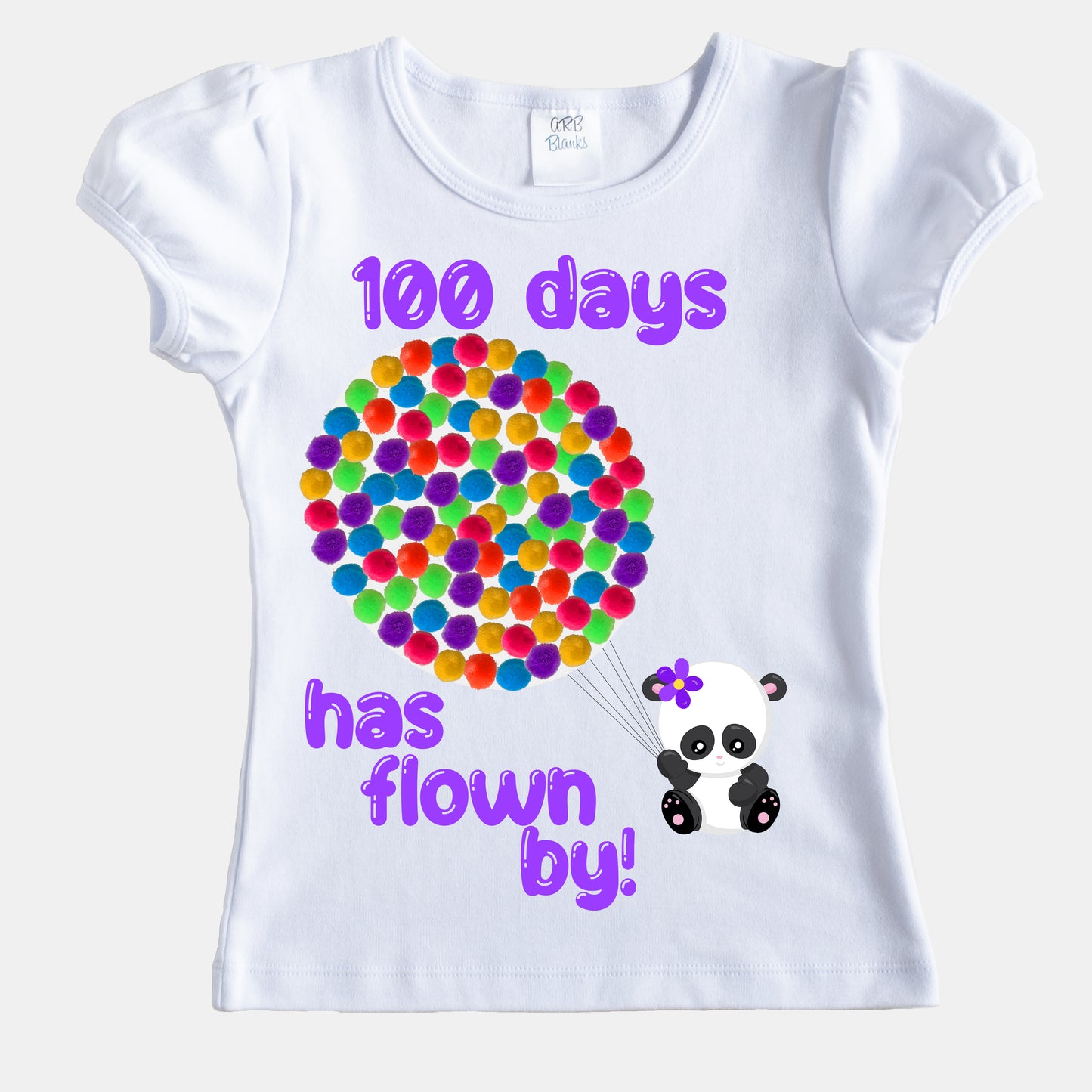 DIY 100th day of school shirt panda
