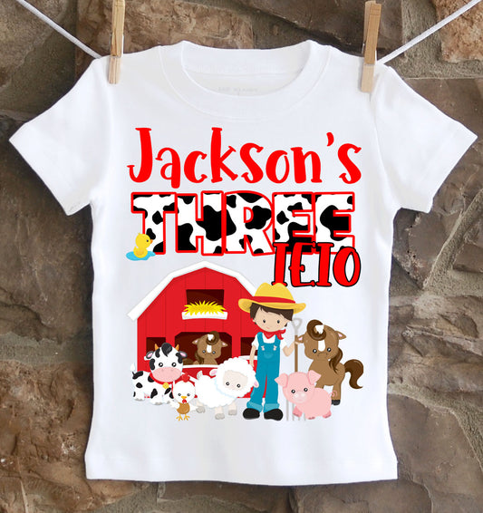 Farm three ieio birthday shirt