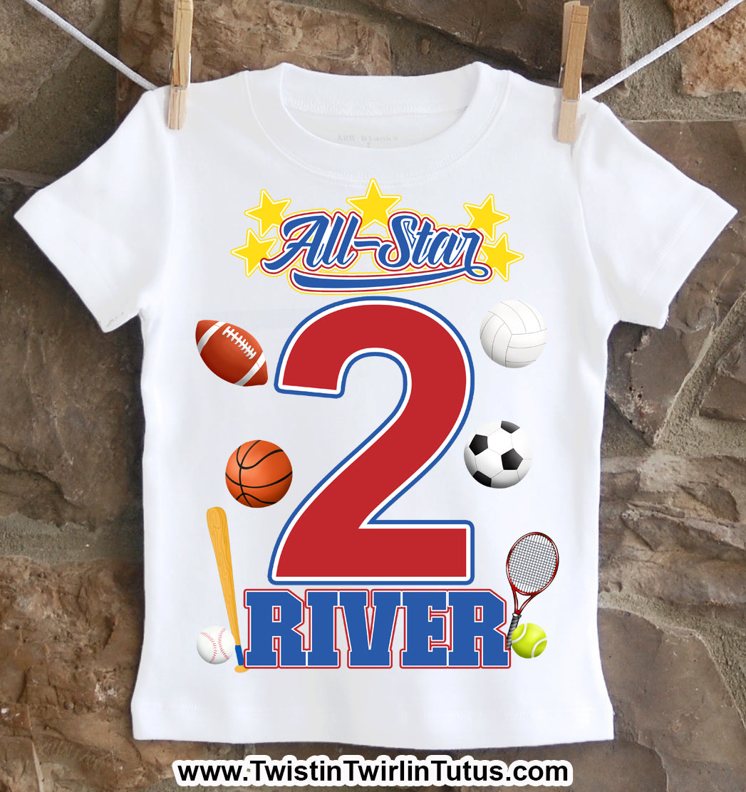 All Star Sports birthday Shirt