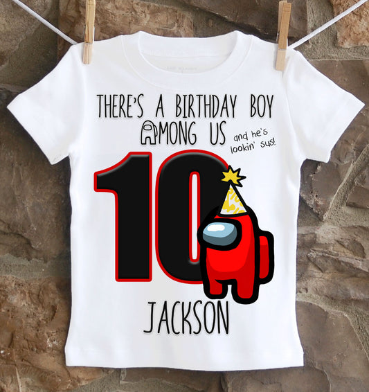 Among Us Birthday Shirt