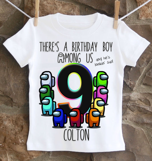 Among Us Birthday Shirt