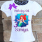 Ariel Little Mermaid Birthday Shirt