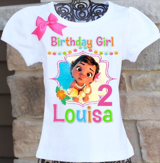 Baby Moana Birthday Shirt