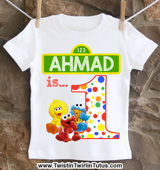 Baby Sesame Street Birthday shirt