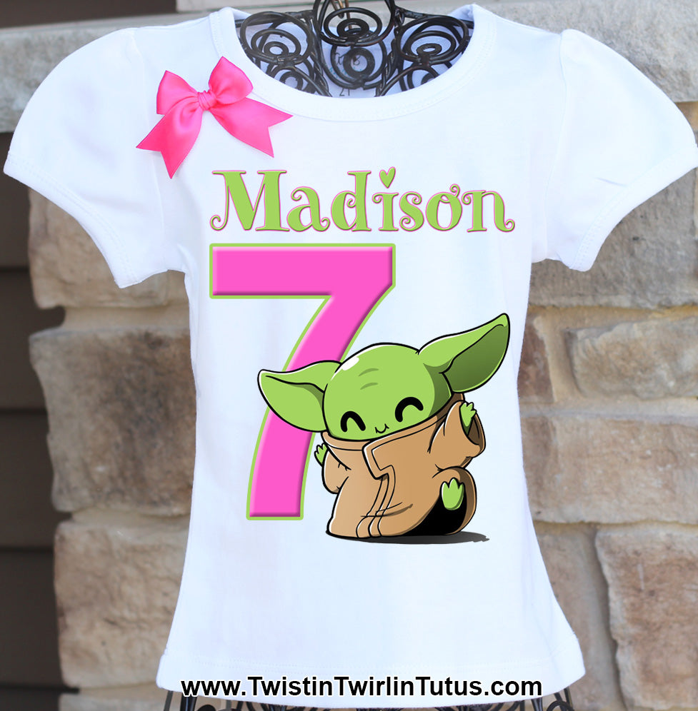 Baby Yoda Birthday Shirt