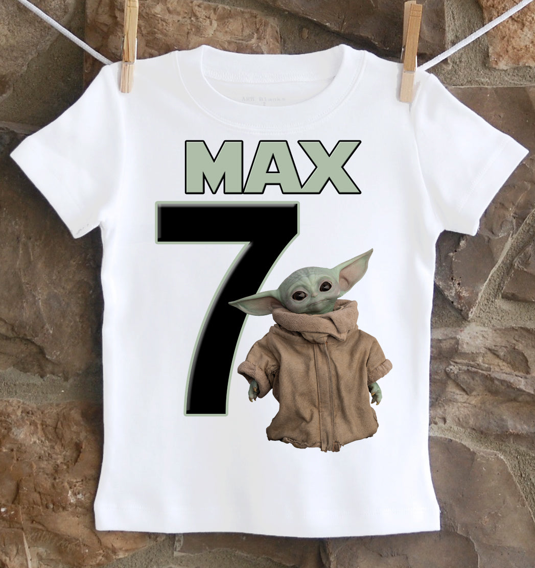 Baby Yoda Birthday Shirt