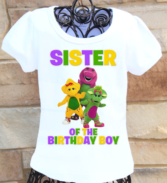 Barney Sister of the birthday boy shirt