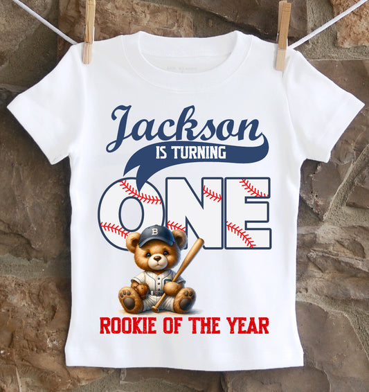 Baseball First Birthday Shirt