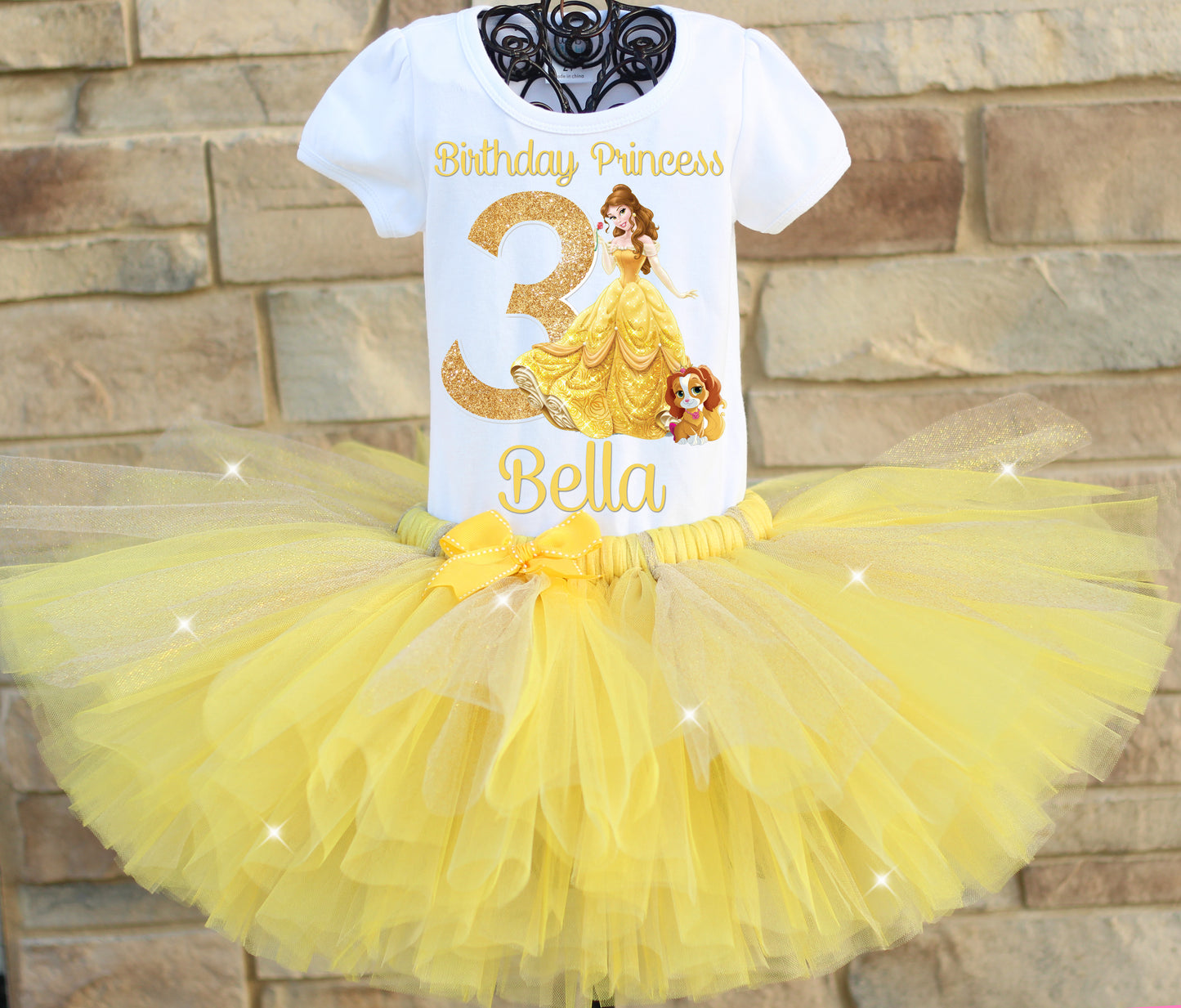 Princess Belle Birthday Tutu Outfit