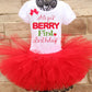 Berry first birthday tutu outfit