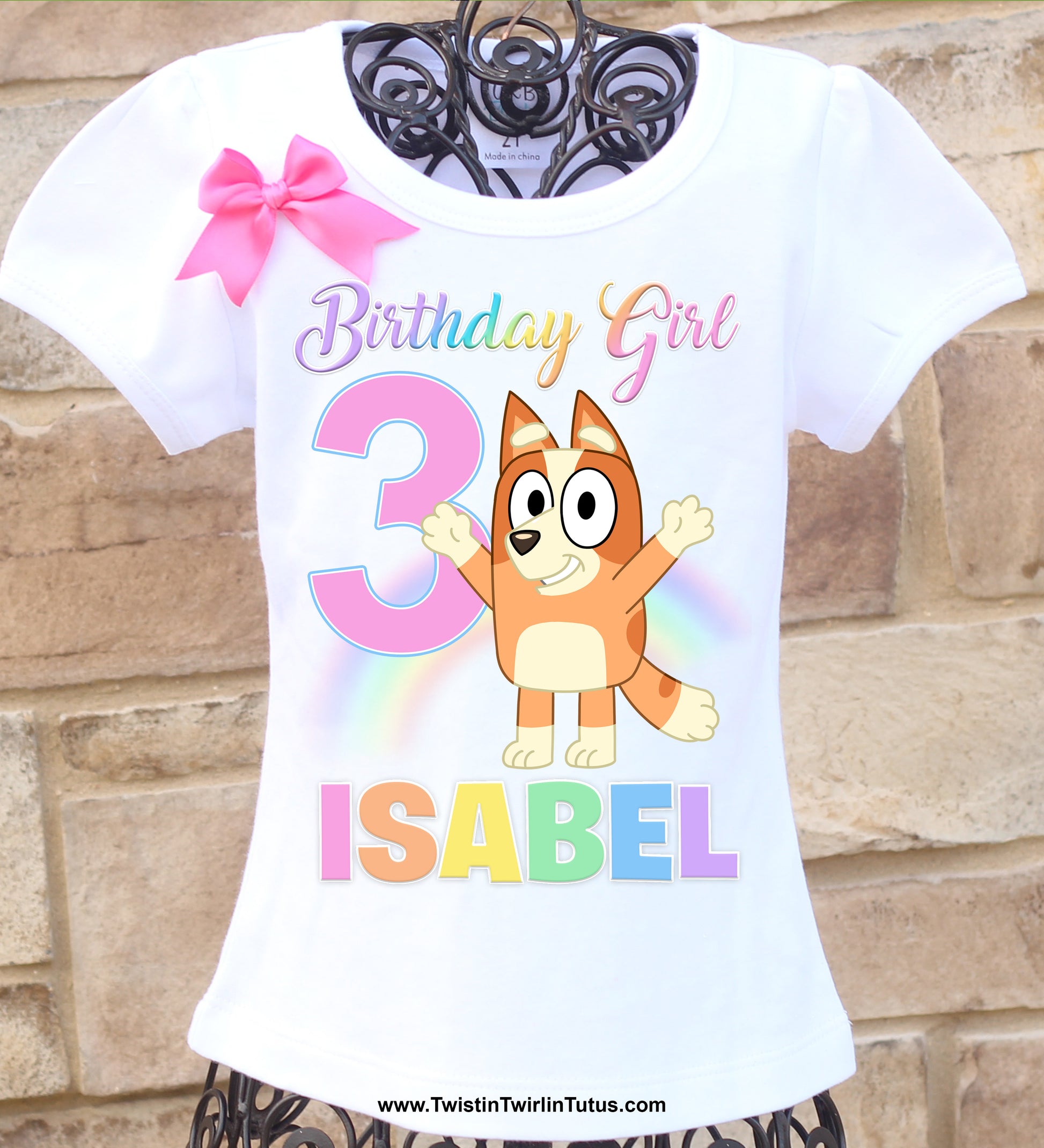 Bluey Bingo Birthday Shirt Twistin Twirlin Tutus